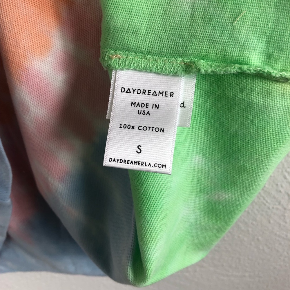 Daydreamer Led Zeppelin Icarus Tie Dye Tee in Faded Neon - Picture 6 of 10